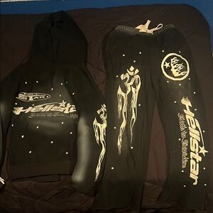 Hellstar Black Hoodie and Joggers Set